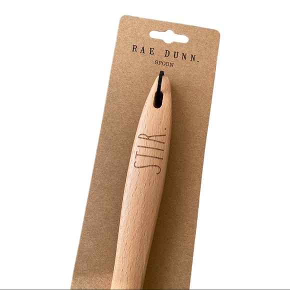 NWT Lot of 2 Wood Kitchen TOOLS Utensils SLOTTED SPOON and TURNER Spatula Black - Picture 3 of 5